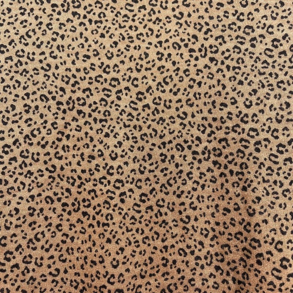 GAZE Womens Leopard Print Baby Doll Tunic Long Sleeves Top Brown Black M **NWT - Picture 4 of 9